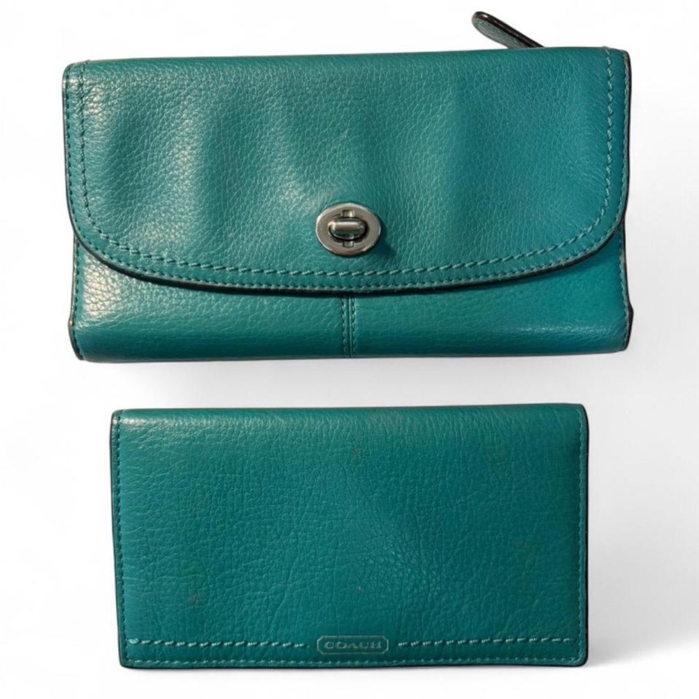 Coach Turquoise Leather Wallet